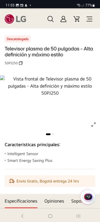 TV LG 50 Plasma Alta Definición