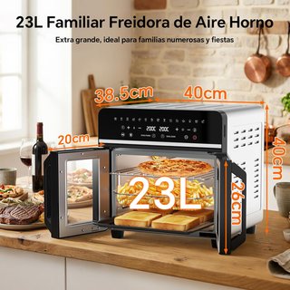 Airfryer Freidora Aire XL 23L Horno Doble Puerta