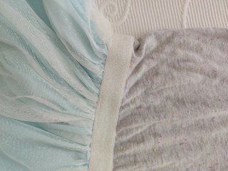 Vestido tul niña azul y gris GAP