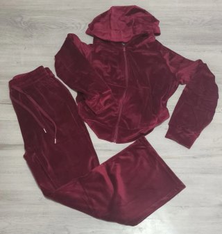 Chándal de Terciopelo Burdeos Talla M