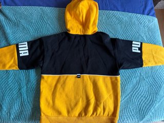 Sudadera Puma niño 7/8 años 128cm negra y amarilla