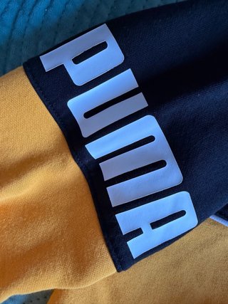 Sudadera Puma niño 7/8 años 128cm negra y amarilla
