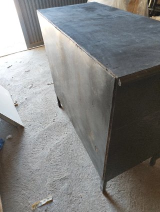 Cómoda de Madera Blanca y Negra