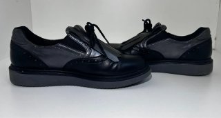 Zapatos Geox Respira negros y gris de piel – T35