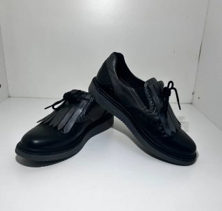 Zapatos Geox Respira negros y gris de piel – T35