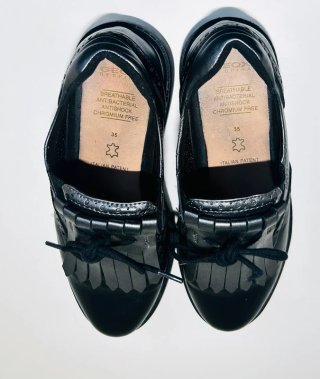Zapatos Geox Respira negros y gris de piel – T35