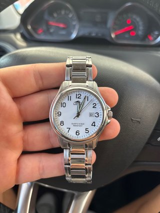 Reloj Lotus Plata y Blanco