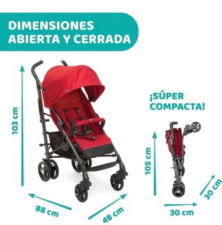 Carro de bebé Chicco rojo