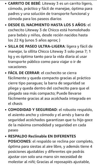 Carro de bebé Chicco rojo