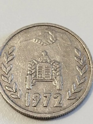 Moneda Argelia 1972 Tractor