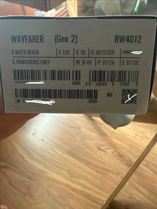 Ray-Ban Wayfarer Gen 2 transition  * PRECINTADAS*