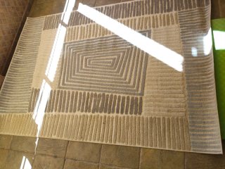 Alfombra Interior Exterior Beige y Gris