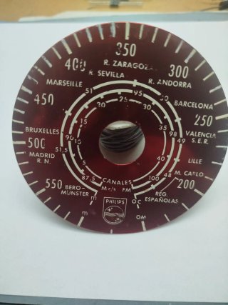 Carátula de Dial Philips para Radio Antigua