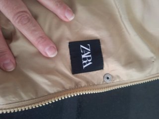 Chaqueta Zara tipo bomber beige T.13-14( 164cm)