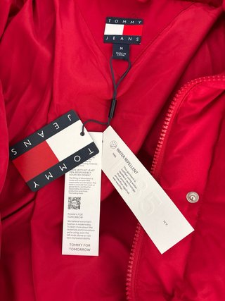 Abrigo Plumón Alaska Tommy Jeans Rojo T.M