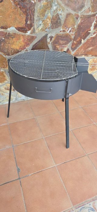 Barbacoa Redonda 70cm para Carbón o Leña
