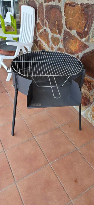 Barbacoa Redonda 70cm para Carbón o Leña