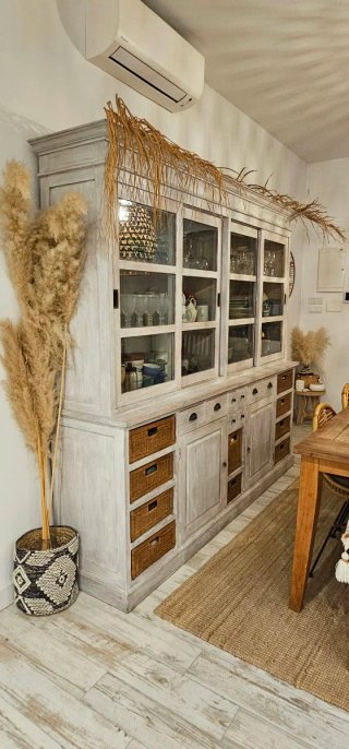 Conjunto comedor teca natural
