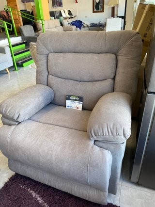 Sofá Reclinable Beige Tela