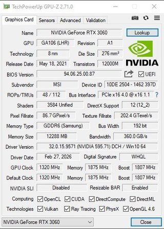PC Gaming RTX 3060 12GB Ryzen 5 7600X 32GB DDR5