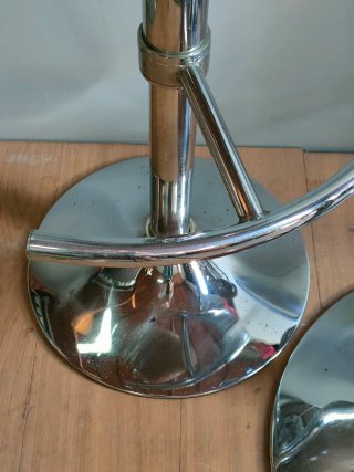 Mesa Alta de Cristal + 2 Taburetes Regulables