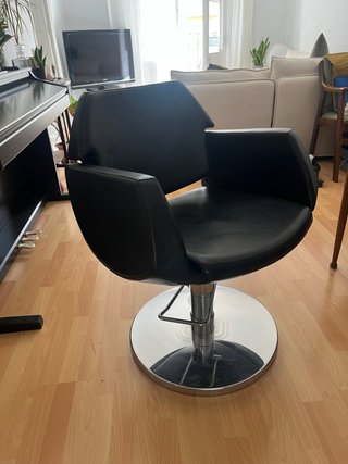 Silla vintage Negra y Plateada