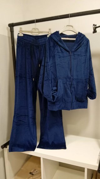 Chándal de terciopelo azul talla S