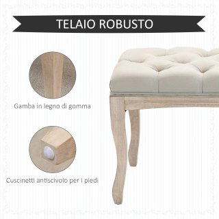 Banco de estilo vintage para pie de cama con asien