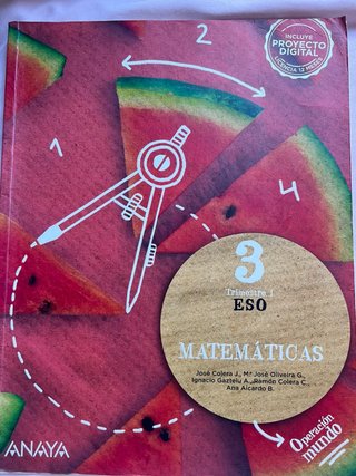 Libro matemáticas tercero ESO