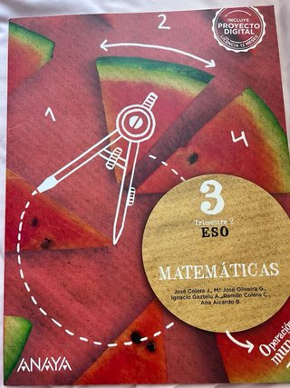 Libro matemáticas tercero ESO