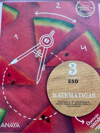 Libro matemáticas tercero ESO