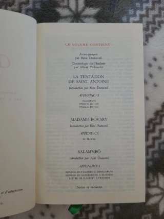 Flaubert Oeuvres I Pleiade