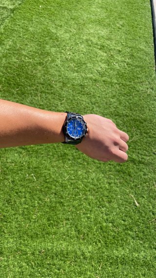 Reloj Deportivo Hombre Negro y Azul