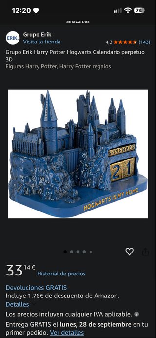 Calendario Perpetuo Harry Potter Hogwarts