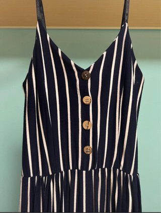 Vestido corto de rayas