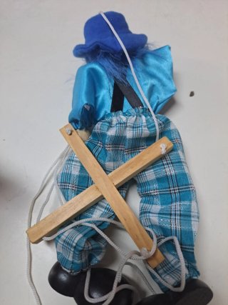 Marioneta payaso vintage