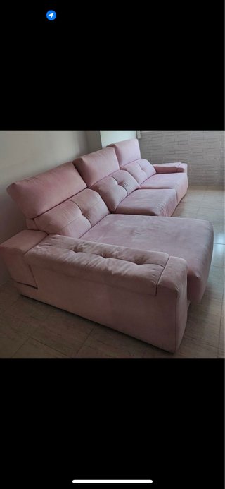 Sofá Chaise Longue Rosa
