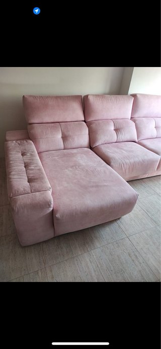 Sofá Chaise Longue Rosa