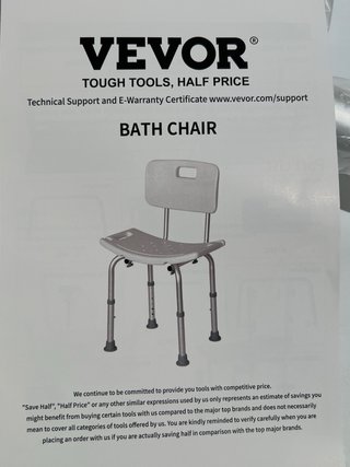Asiento de Ducha VEVOR Antideslizante
