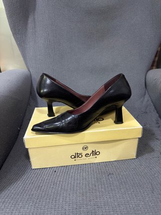 Zapatos de Tacón Fosco Negros Talla 38