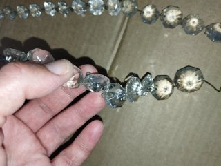 Cuentas lágrimas de cristal para lámparas antiguas