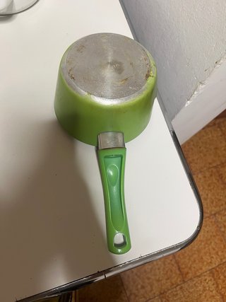 Pentolino bollilatte vintage verde