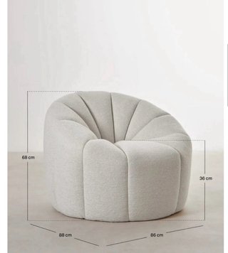Sillón de Tela Beige