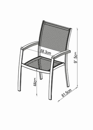 Silla de jardín chillvert imperia aluminio y mader