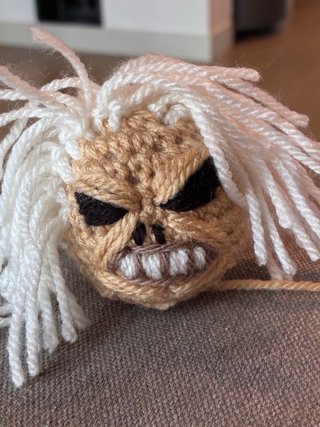 Portachiavi crochet Eddie The Head Iron Maiden