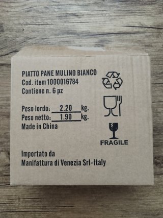 Set di 6 piattini "Il Piatto del Pane" - Mulino B.