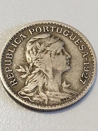 Moneda 50 centavos Portugal 1927