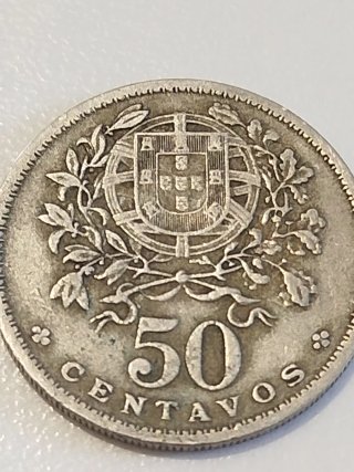 Moneda 50 centavos Portugal 1927