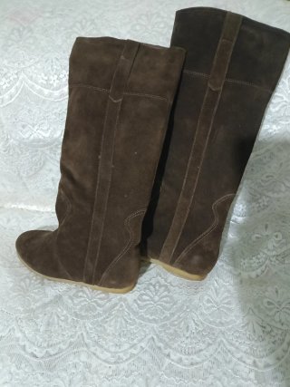 Botas altas de ante para mujer