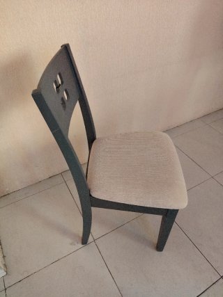 Silla de Madera Maciza Lacada en Gris